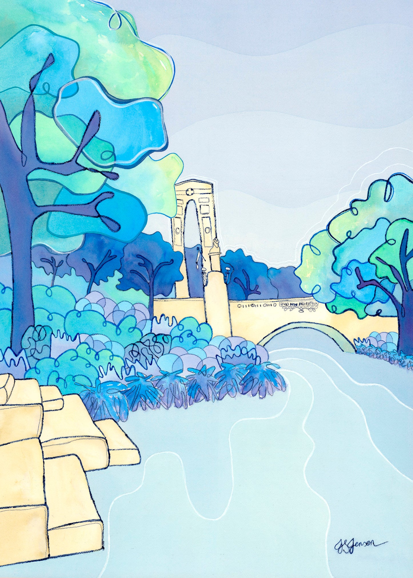 - Bridge of Remembrance Print -