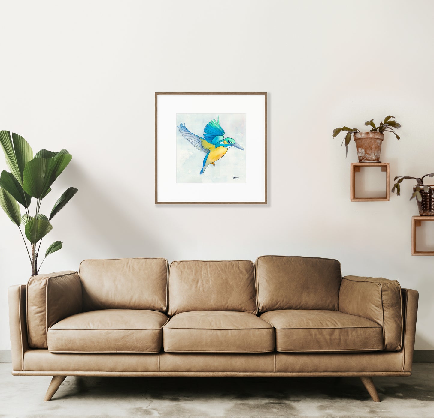 -- Kingfisher In Flight Print --