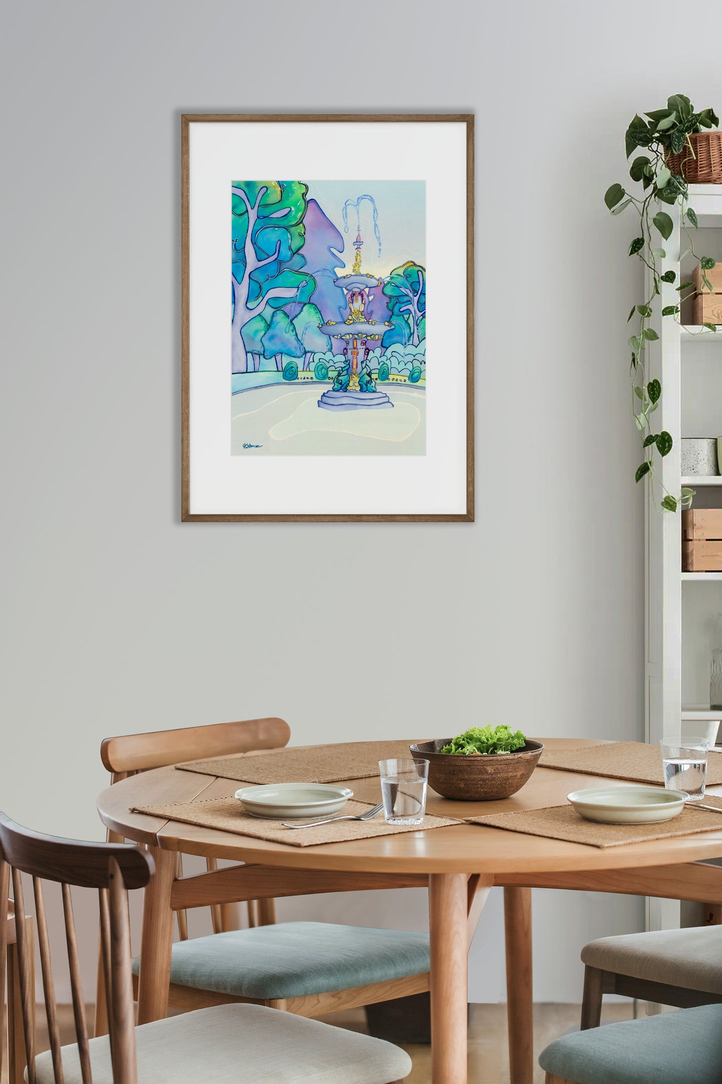 - Peacock Fountain in Christchurch Botanic Gardens Print -