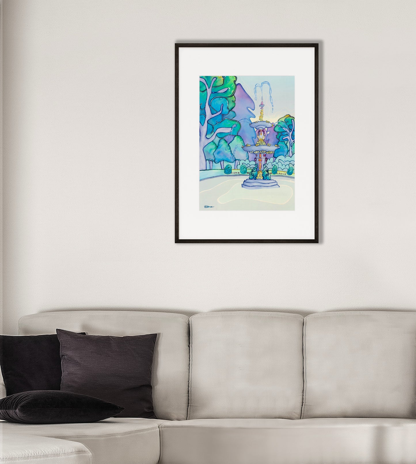 - Peacock Fountain in Christchurch Botanic Gardens Print -