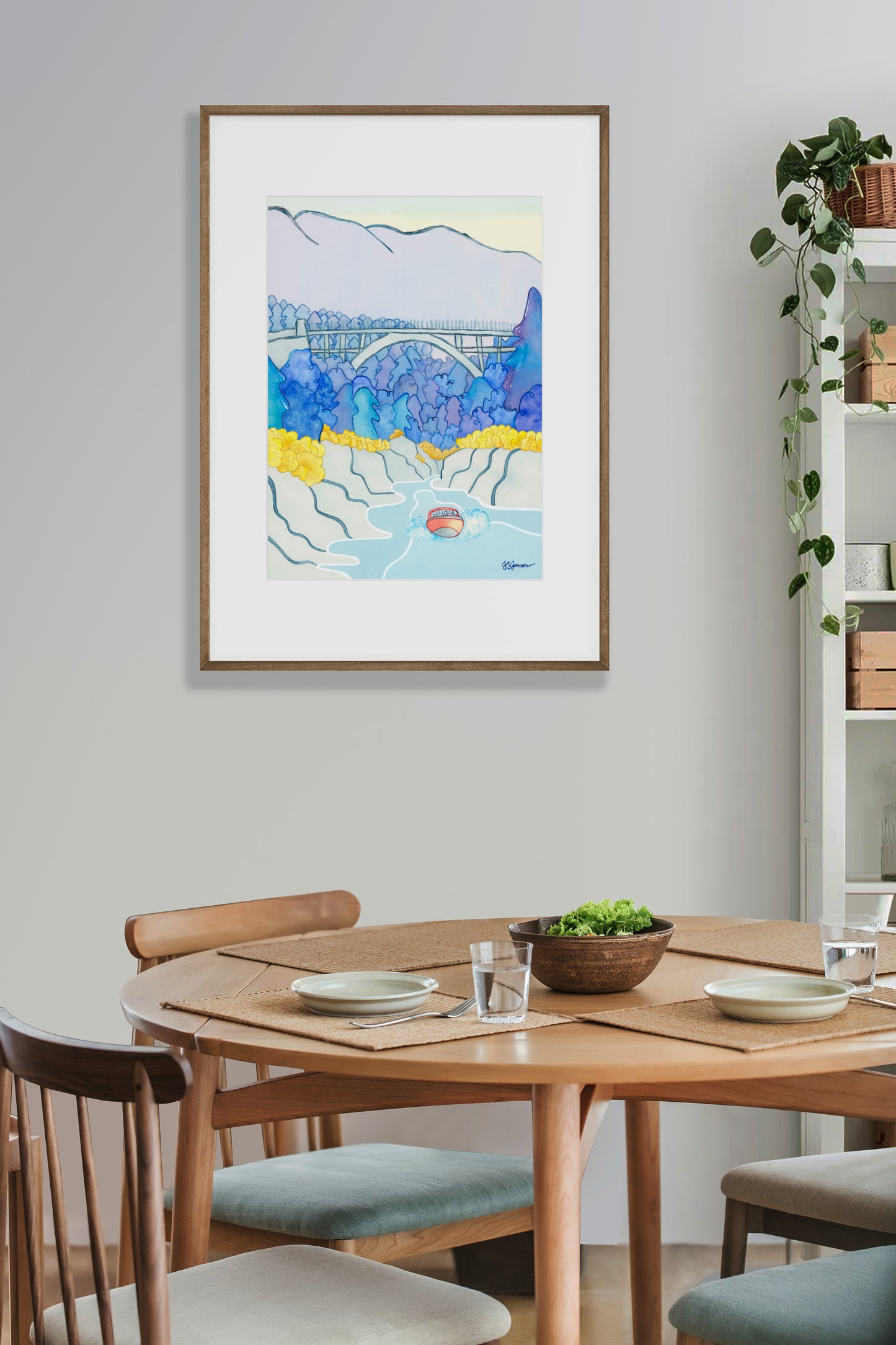 - Shotover River and Edith Cavell Bridge Print -