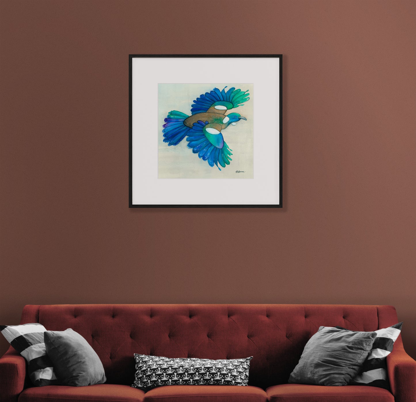 -- Tūī In Flight Print --