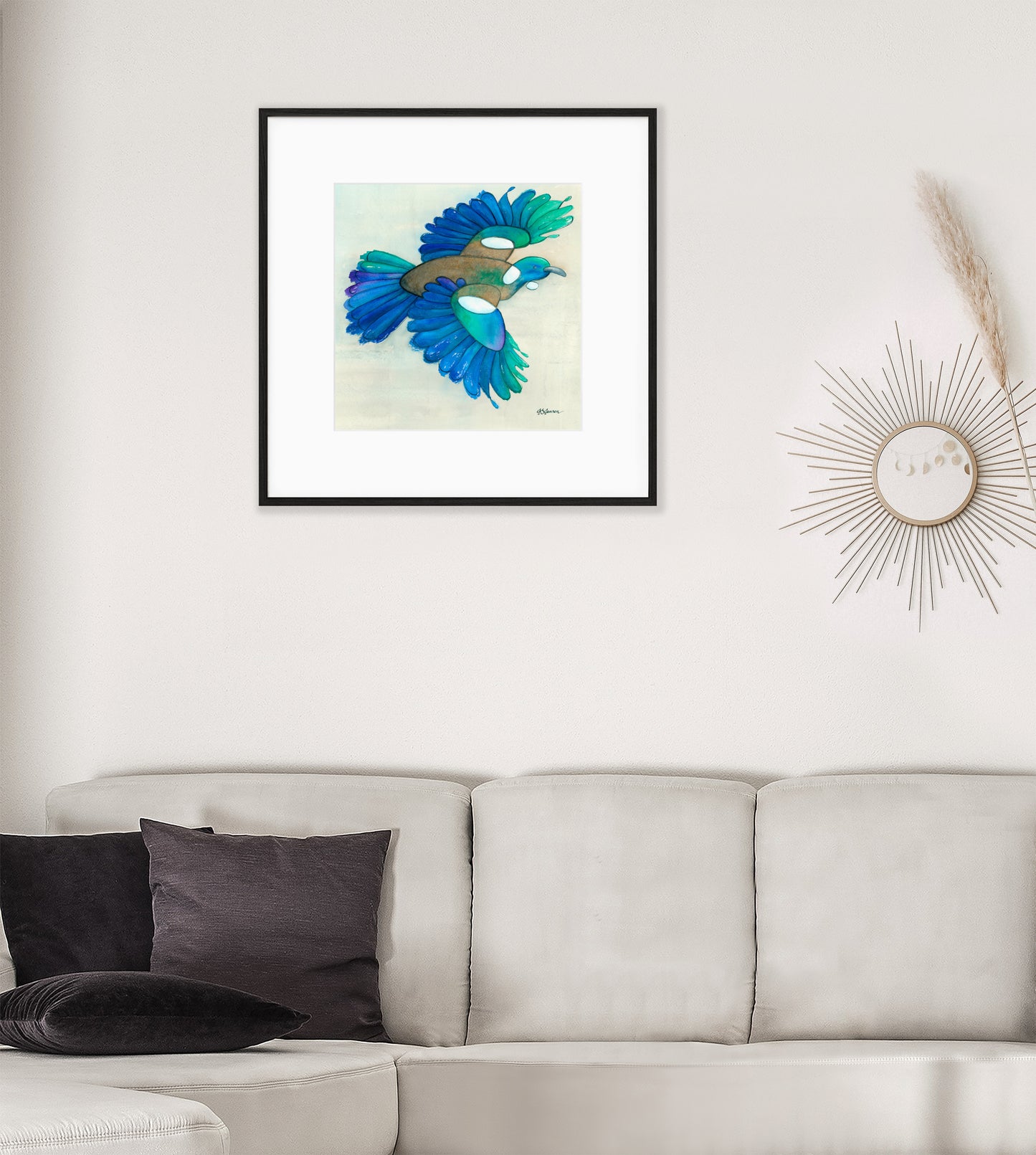 -- Tūī In Flight Print --