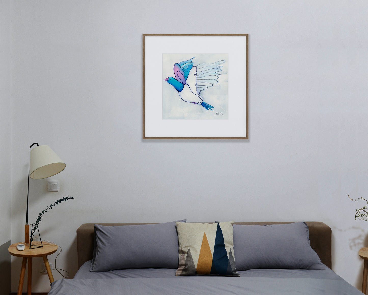 -- Wood Pigeon In Flight Print --