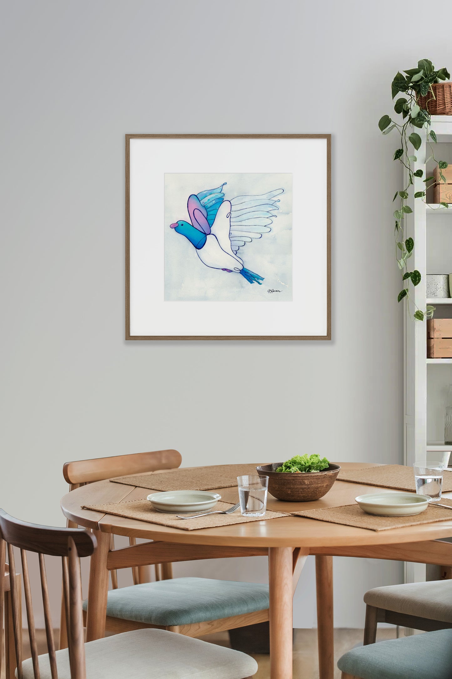 -- Wood Pigeon In Flight Print --