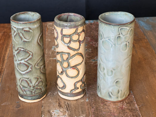 -- Cylindrical Flower Vases --