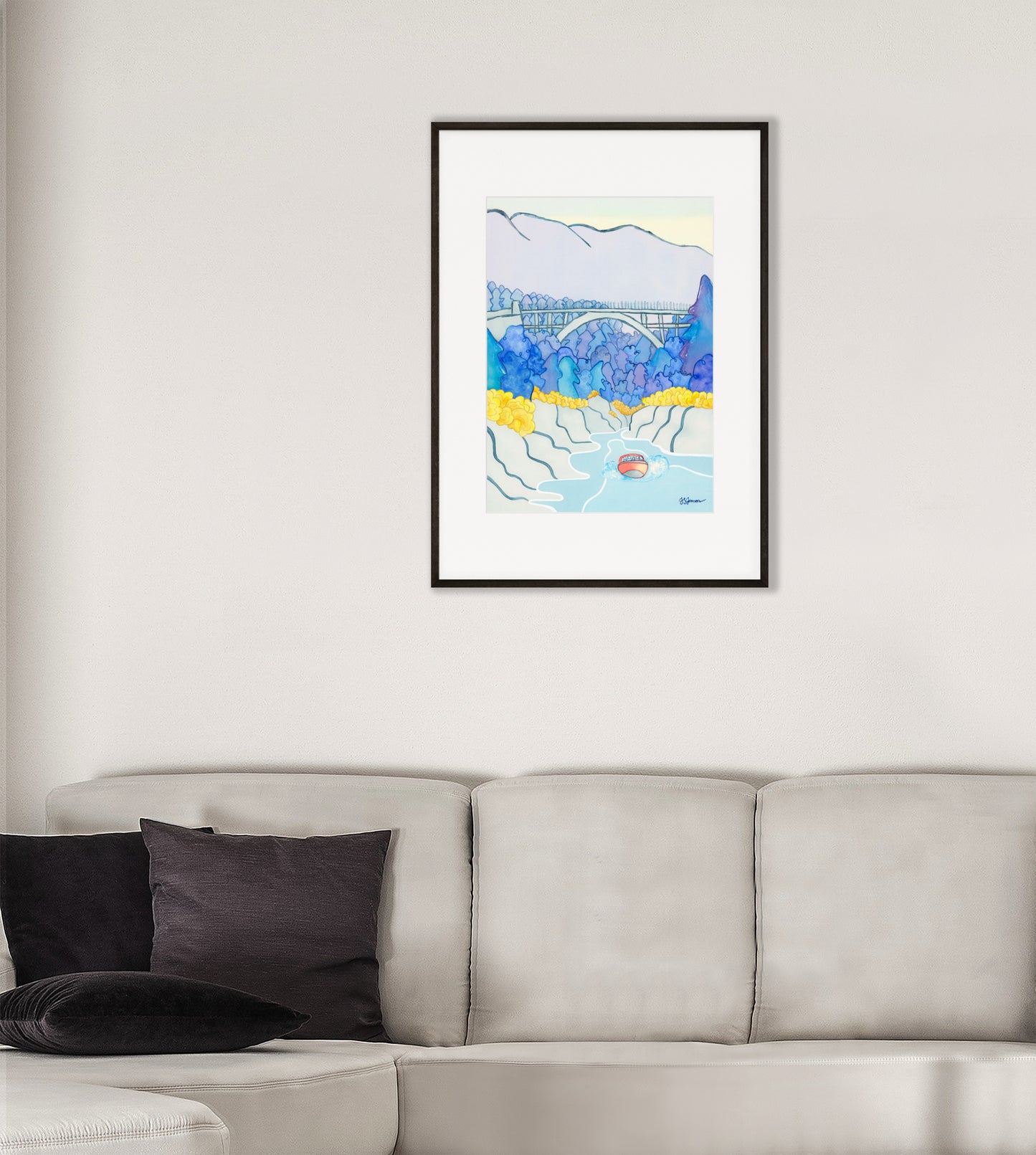 - Shotover River and Edith Cavell Bridge Print -